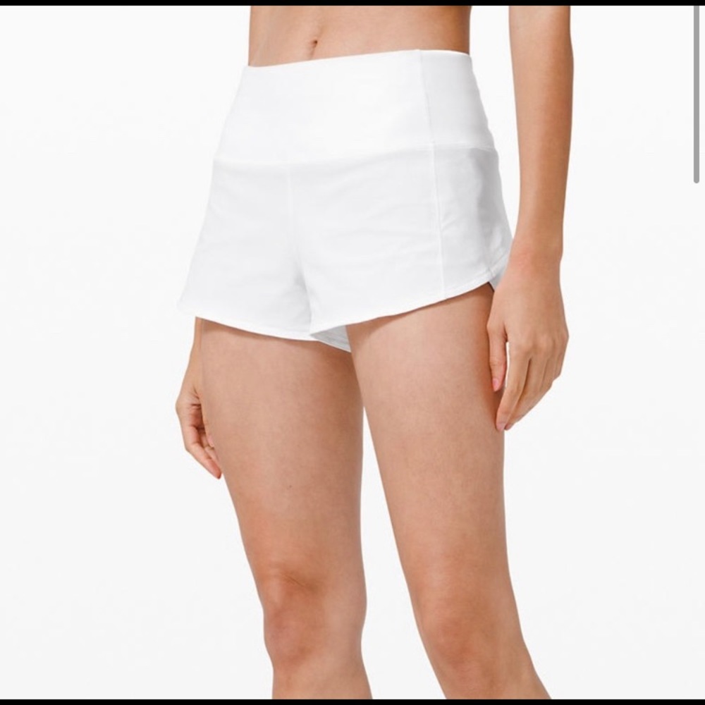 NWT White Speed Up Short High-Rise 2.5 Online Only